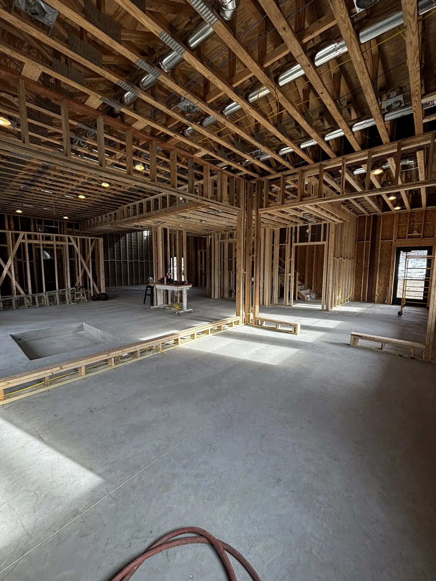 Large open conference room with future glass partitions
